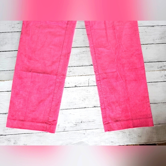 Liz Claiborne Barbie Pink Soft Corduroy Straight Pants Stretchy Lightweight - Picture 4 of 9